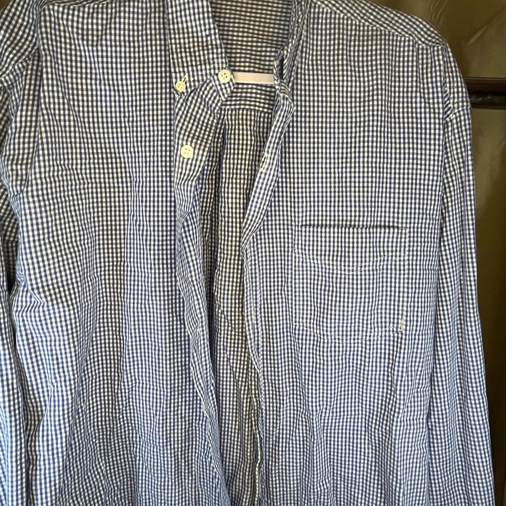 Fenn Wright Manson Blue and White Checkered Shirt